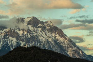 Locherboden can be seen from many directions in the valley. I love how the majestic mountain is right behind it.